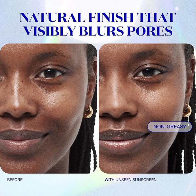 Supergoop! Unseen Sunscreen - SPF 50 - Clear & Invisible Face Sunscreen + Broad Spectrum + Makeup-Gripping Primer - Weightless, Scentless, Oil Free - For All Skin Types & Tones - 2.5 fl oz, 2 Pack