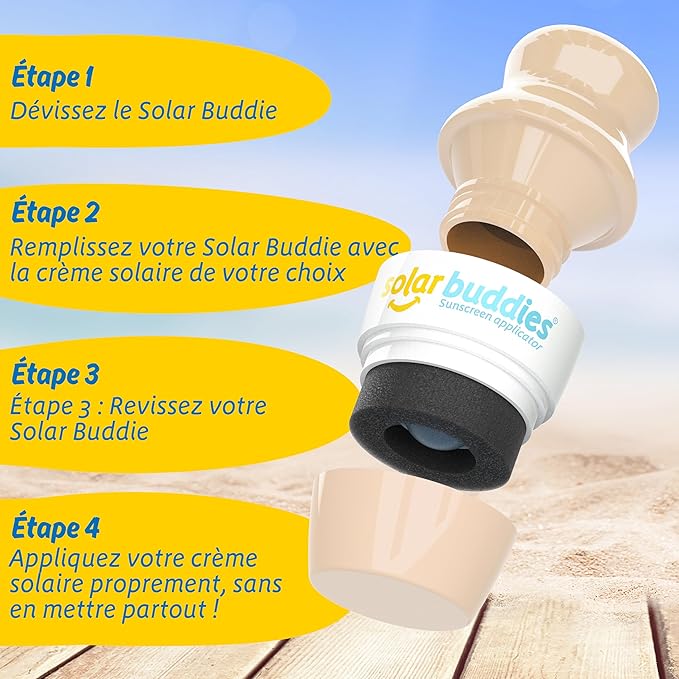 Solar Buddies Clip Sunscreen Applicator Bottle or Water Bottle NOT Included.