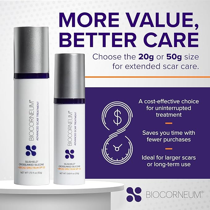 Advanced Scar Gel with Silishield® & SPF 30 50g – Silicone-Based, Water-Resistant, Fast-Drying Scar Cream for Surgical Scars, Burns & Injury – Made in USA, Safe for Kids 6+ – Surgeon Recommended
