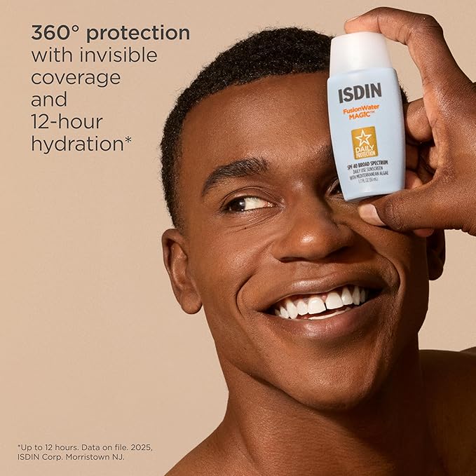 ISDIN Fusion Water MAGIC SPF 40 (1.7 Fl Oz) | Ultralight Sunscreen For Face with Hyaluronic Acid and Vitamin E | Broad Spectrum | Daily Use