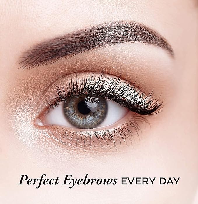 Natural Eyebrow Powder Kit - Mica Brow Makeup With Professional Angled Brush - 10 Natural Shades - No Parabens or Chemicals - Eyebrow Shaper