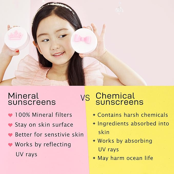 Peachand Kids Mineral Sun Cushion SPF50+ PA++++, Korean Skin Care, Pink Tiara – Set with 1 Cushion and 1 Refill