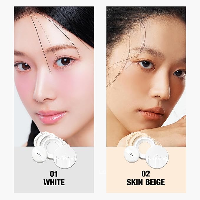 Translucent Set Finishing Powder - Sebum Control Face Loose Powder, Matte & Silky Finish, Lightweight, Long-lasting, Korean Makeup Setting Powder (2.1 Medium Beige, 0.24 Oz.)