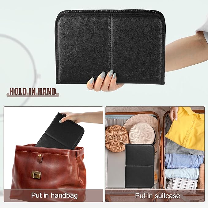 VOCOSTE Foldable Makeup Brush Holder, 29 Pockets Makeup Brush Organizer, Stand-up Makeup Brush Travel Bag Cosmetic Case, Portable Travel Makeup Brushes Case Handbag