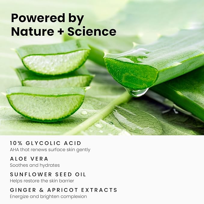 Rose Water Spray for Face & Hair 8 Oz (Refill) + Glycolic Acid Face Wash