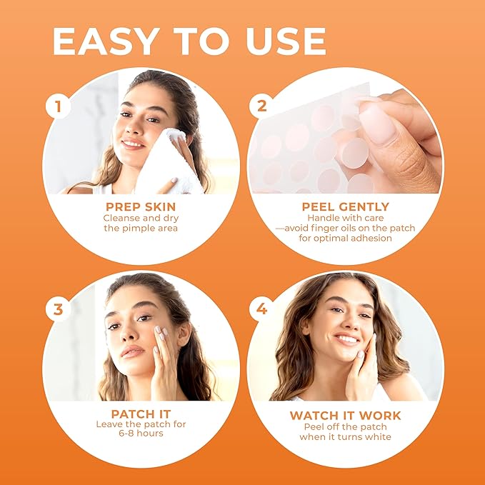 Acne Patches (120 Count) with Tea Tree Oil, Hydrocolloid Pimple Patches for Face - Zit Patch Acne Dots - Pimple Patch with 3 Size Acne Stickers