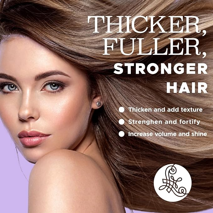 Luseta Biotin & Collagen Shampoo and Conditioner Set for Thinning Hair – Thickening & Strengthening with Argan Oil - Adds Volume, Shine & Manageability Sulfate Free, Paraben Free -16.9 fl oz (2 Pack)