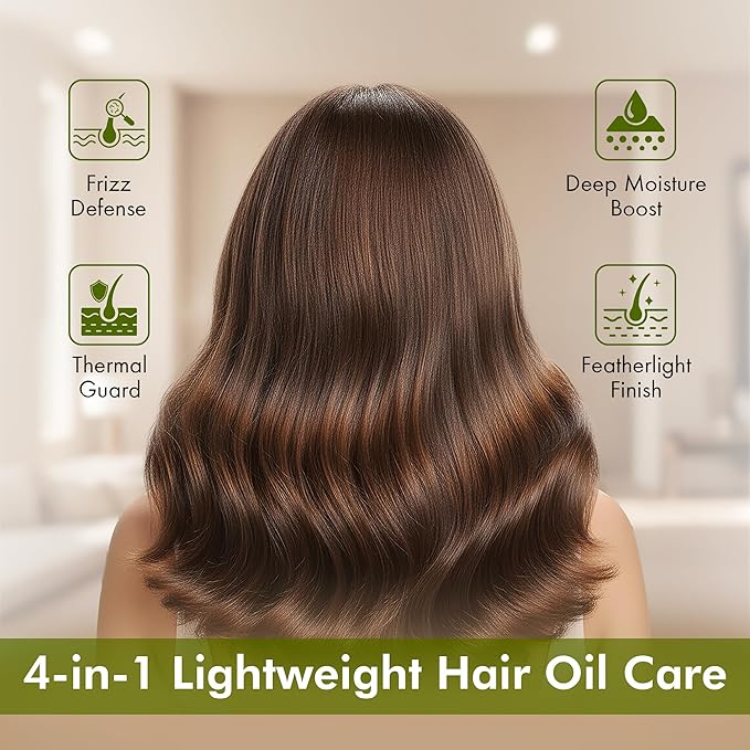 Botanic Hearth Coconut Vanilla & Batana Weightless Hair Oil, 3.4 fl oz |With Batana Oil, Coconut Oil & Vanilla | Lightweight Non-Greasy Formula | Smooth, Silky Hair & Shine | For Thin, Fine & Dry Hair