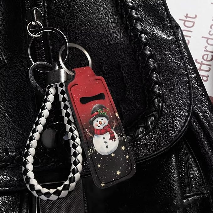 Lipstick Holder Keychain, Cute Keychains for Lip Balm Holder, Neoprene Lipstick Sleeve Pouch for Women Men Teens