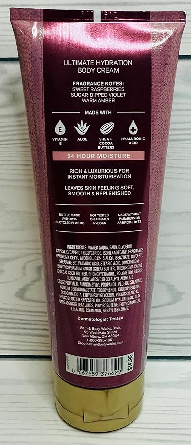 Bath & Body Works Women's Blush Cardigan Ultimate Hydration Body Cream 8 Ounces Pack of 2
