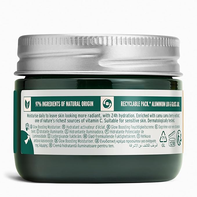 The Body Shop Glow Boost Moisturizer – Soothes and Smooths for Skin that Glows – Vegan – 50ml