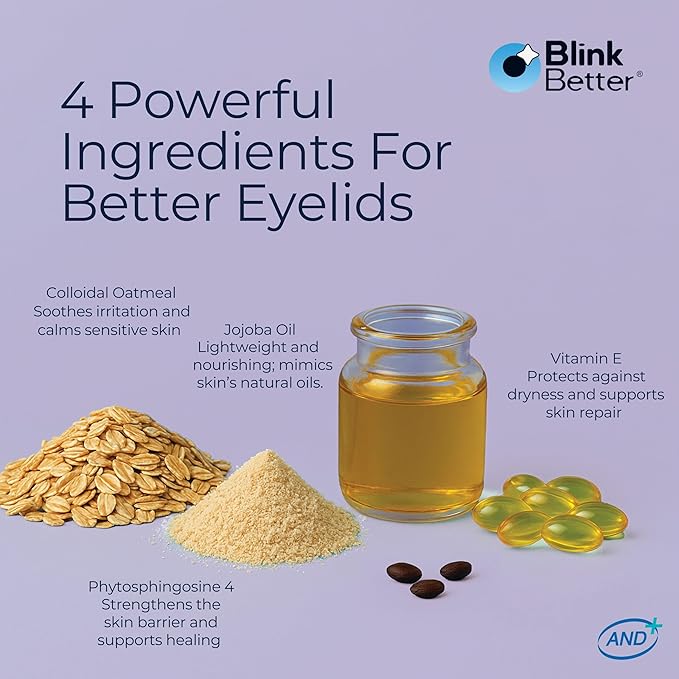BetterLids Eyelid Ointment for Dry, Itchy & Sensitive Eyelids – Deep-Moisturising Oat Complex with Shea Butter & Panthenol to Hydrate, Nourish & Soothe Delicate Eyelid Skin – 0.34 oz