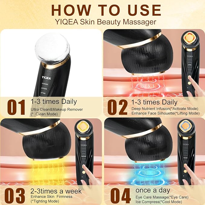 Facial Massager 6‑in‑1 Anti‑Aging Skin Tightening for Face and Neck Lifting & Firming Beauty Device