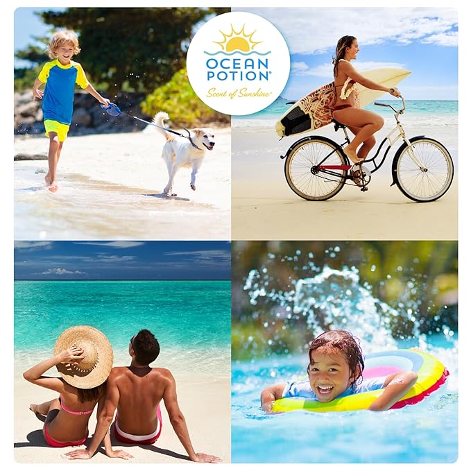 Ocean Potion Sport Mineral Sunscreen SPF 30, Zinc Oxide Broad Spectrum UVA/UVB Protection, Water & Sweat Resistant, Non-Greasy Body Sunscreen Lotion, Travel Size 3.4 oz