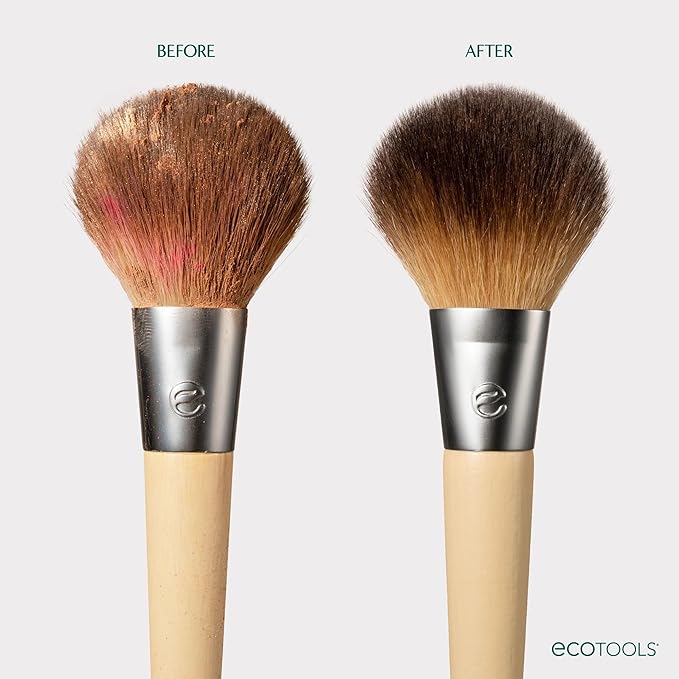 EcoTools XL Makeup Brush Sponge Shampoo, Removes Dirt, & Impurities From Makeup Brushes & Blending Sponges, Fragrance-Free, Vegan,&Cruelty-Free 16 fl. oz./473 ml, Clear(Pack of 2)