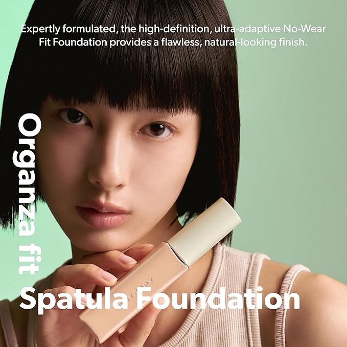 ENTROPY MAKEUP Organza Fit Spatula Foundation, Sheer to Medium Coverage, Built-In Spatula Applicator, Natural Finish, Flawless Skin, Long-Lasting Ultra Lightweight, Korean Makeup, #25.3