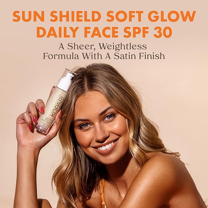 Kopari Bright as Day Sheer Mineral Sunscreen SPF 50 & Sun Shield Soft Glow Daily Face SPF 30