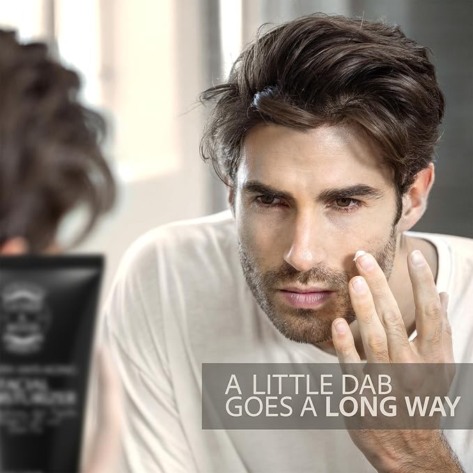 Face Moisturizer for Men - Lather & Wood's Luxurious Sophisticated Face Lotion for the Regular Guy. Fragrance-Free Facial Cream for Men. (Unscented, 4 ounce)