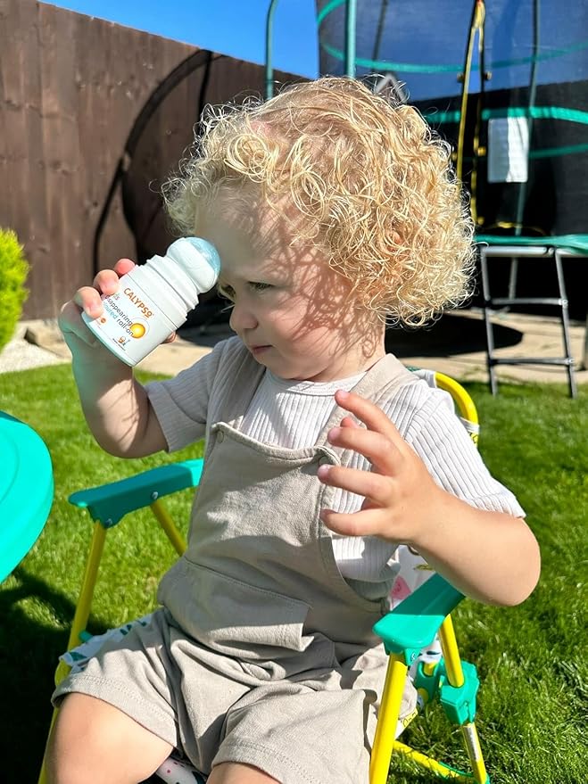 Calypso Kids Blue Roll On SPF50. Changes From Blue To White On Application. 50ml