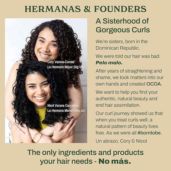 OCOA Beauty Curl Defining Styling Gel with Flaxseed, Mango Butter & Hibiscus – Medium Hold for Curly & Wavy Hair – Frizz Control, Deep Hydration & Soft Defined Curls with Zero Flaking or Crunch – 8oz