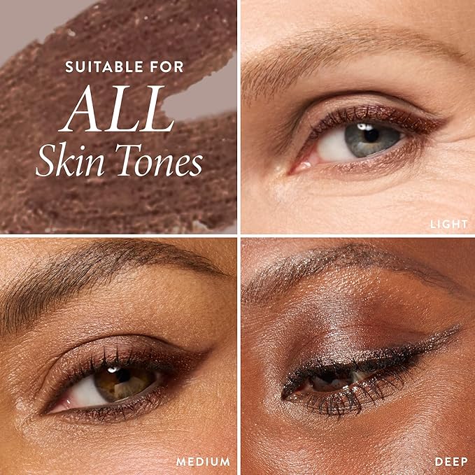 LAURA GELLER Laura’s 3 E’s Eyebrows, Eyelash & Eyeliner Kit for Mature Skin | Medium Brown | Kajal Longwear Eyeliner, Kajal Longwear Mascara & Bravo Brows Soft Pencil + Brush