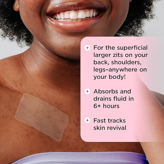 ZitSticka Pimple Patches for Face and Body, Goo Getter Hydrocolloid Patches to Cover Zits & Blemishes, Acne Patches or Zit Spot Stickers, Blemish Patch (Body Patch 9 Pack)