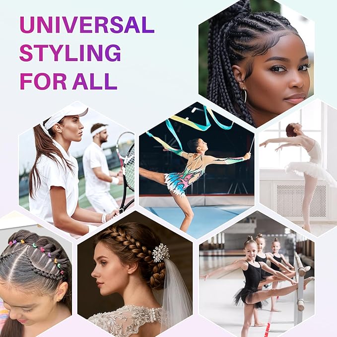 START MAKERS Hair Wax Stick with Slick Back Hair Brush Set, 200Pcs Clear Small Hair Elastics, 2Pcs Hair Tail Loop Styling Tools for Women Teen Girls Kids for Flyaways, Control, Sleek, Ponytail & Buns