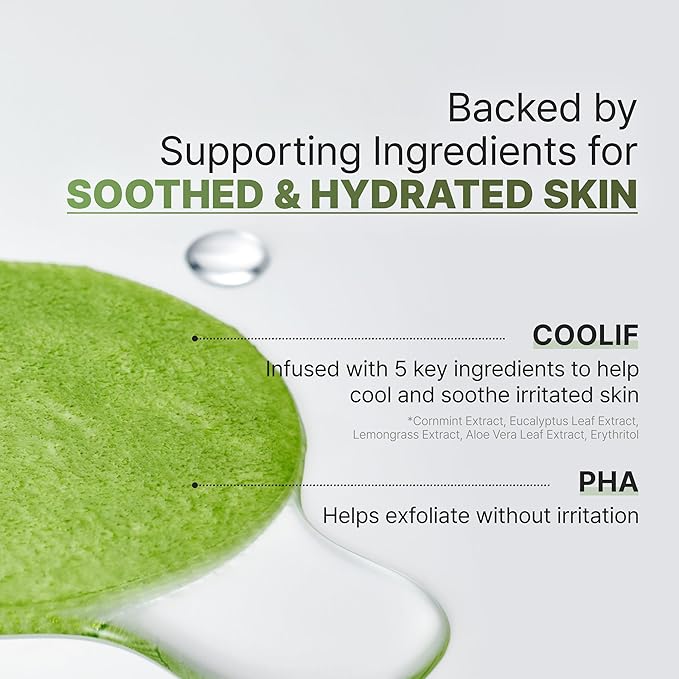 P.CALM Azelaic Acid Matcha 1000 Calming Gauze Gel Toner Pad – Azelaic Acid & Matcha for Gentle Exfoliation and Skin Soothing, Sensitive Skin Care, Korean Skincare (110g / 3.71 fl.oz., 60 Pads)