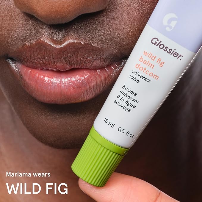 Glossier Balm Dotcom Hydrating Tinted Lip Balm - Universal Salve, Up to 12Hr Moisture for Dry Lips, Cuticles & Skin - Lanolin, Beeswax & Castor Oil - Wild Fig, Honeyed Scent Coral Tint, 15ml
