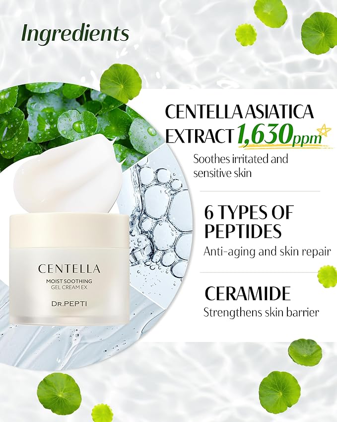DR.PEPTI Centella Toner EX + dr.pepti Centella Moist Soothing Gel Cream EX Bundle