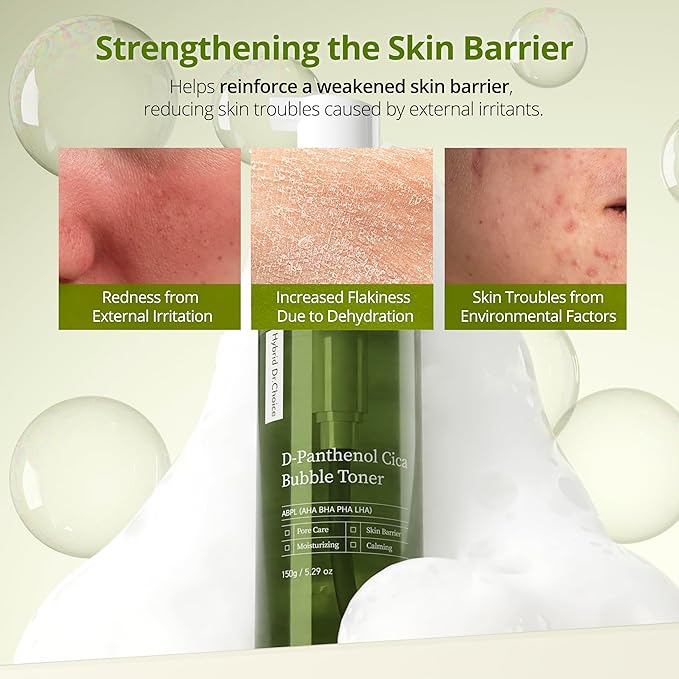 Hybrid Dr.Choice D-panthenol CICA All-Purpose Bubble Skin Toner 150ml AHA BHA PHA LHA Pore Sebum Care Natural Plant Extracts Bubble German Dermatest Excellent
