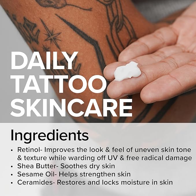 Mad Rabbit Replenish Tattoo Body Lotion - Fragrance-Free Lotion, Non-Greasy & Silicone-Free, Clean Ingredients, Lightweight for Daily Use (3.4 Fl Oz)
