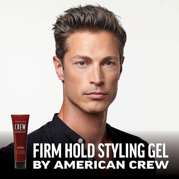 AMERICAN CREW Men's Hair Gel, Firm Hold, Non-Flaking Styling Gel, 3.3 Fl Oz (Pack of 2)