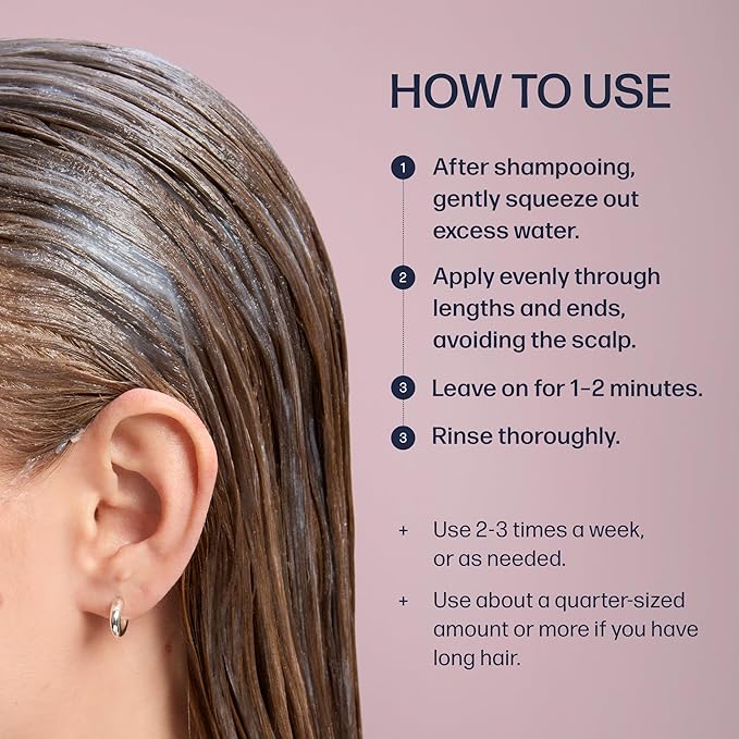 UNOVE Deep Damage Repair Hair Mask - Protein Hair Treatment & Hair Mask for Damaged Hair | Deep Conditioning & Keratin Hair Mask for Dry, Frizzy Hair | Korean Hair Care | Tender Bloom, 10.82 fl oz