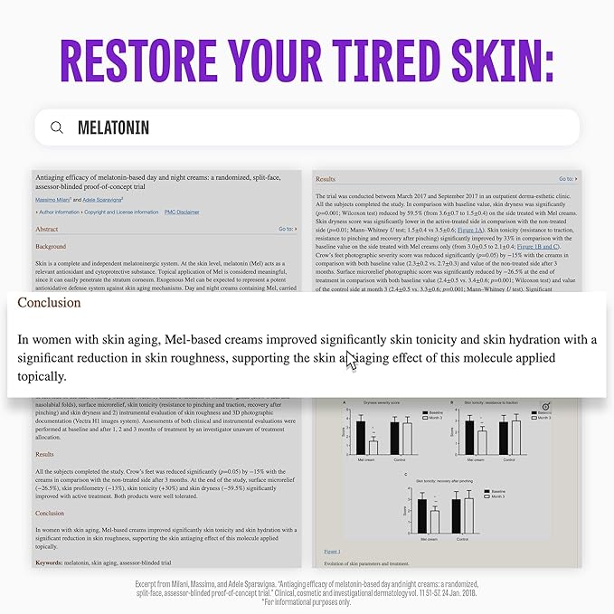 MAXCLINIC Time Return Melatonin Cream | Face Brightening Cream & Face Moisturizer for Dry Skin | Relaxing Face Cream for Women & Men | Melatonin Face Cream for Resilient Skin, 0.88 oz