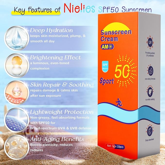 20 Pods Mini Sunscreen Bulk – SPF 50 Travel Size Packets, Small Sunblock for Face & Body, Bulk Sunscreen for Vacation, Beach & Outdoor Use 20 x 0.12 FL OZ