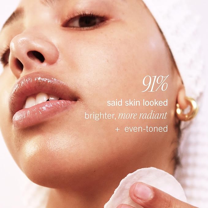 First Aid Beauty - Facial Radiance Pads with Glycolic & Lactic Acids, Daily Exfoliating Pads with AHA, Visibly Smaller Pores, Help Tone & Brighten Skin, One-Step Makeup Prep, Compostable, 28