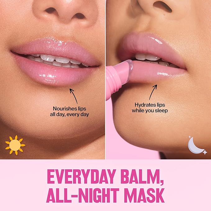 Revlon Glimmer Lip Treat Balm + Mask™, Overnight Peptide Lip Treatment, Hydrating, 004 Lavender Vanilla, 0.4 fl oz