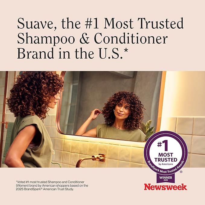 Suave Silk Protein Infusion Sleek & Smooth Conditioner for Dry, Unmanageable Hair, Anti Humidity & 48HR Frizz Control, Enhances Shine & Detangles, 28 FL OZ Pump, 4 Count
