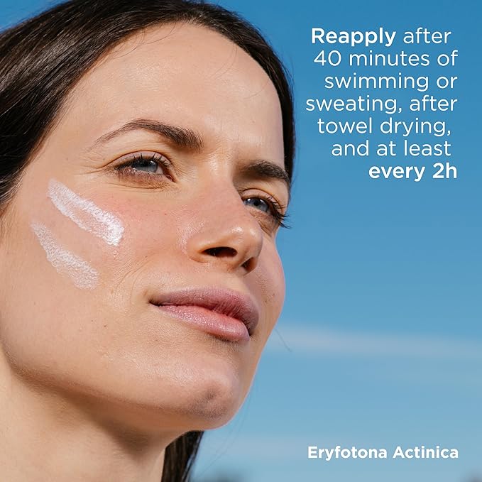 ISDIN Eryfotona Actinica Zinc Oxide sunscreen with 100% mineral UV filter Broad Spectrum SPF 50+, No White Cast, Suitable for Sensitive Skin, travel-size (1.7 Fl Oz)