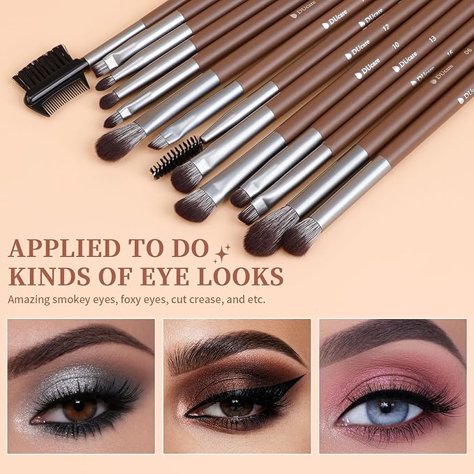 DUcare 22Pcs PRO Grade Makeup Brushes Professional with Bag 22Pcs Makeup Brush Set Premium Synthetic Kabuki Foundation Blending Brush Face Powder Blush Concealers Eye Shadows with Case