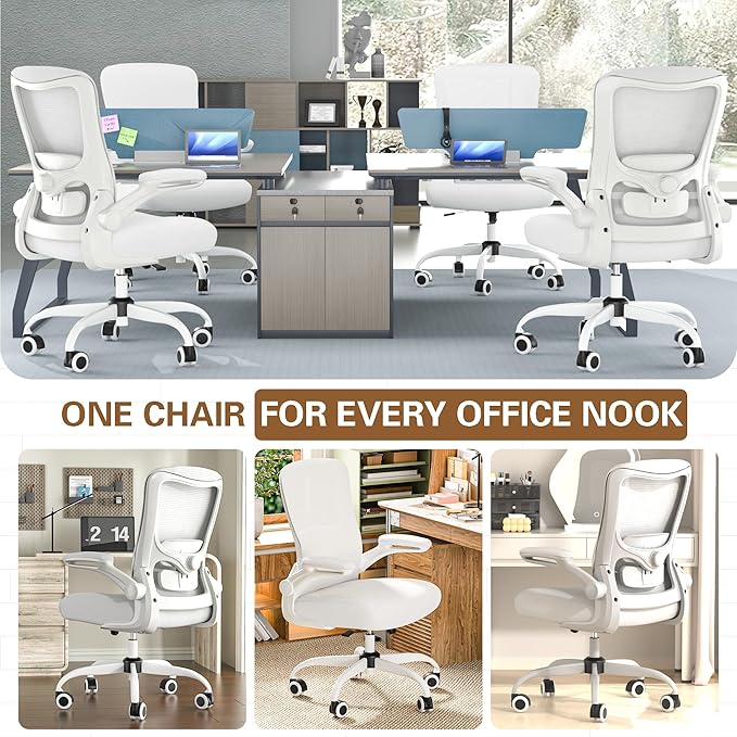 Ergonomic Office Chair - High Back Desk Chair with Adjustable Lumbar Support, Breathable Mesh Back, 330LBS Capacity, Easy Assembly, for Home Office Executive Computer Task