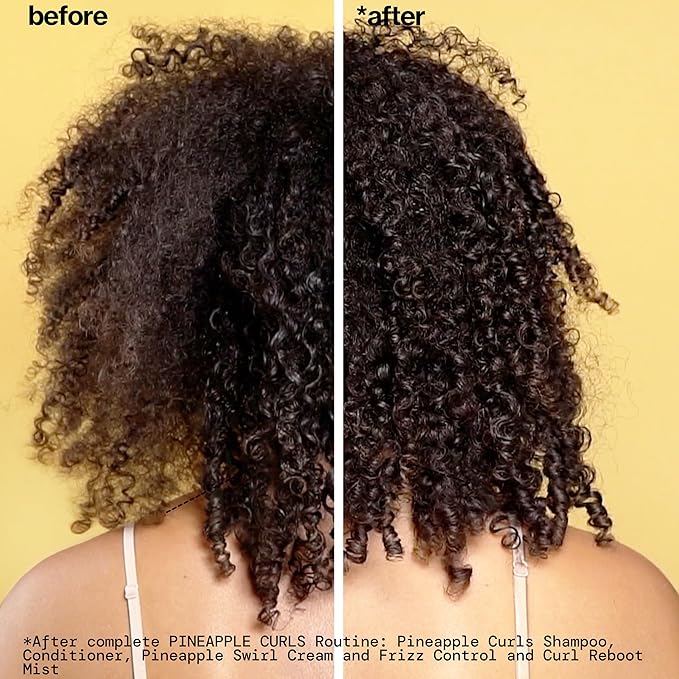 Pacifica, Cream Pineapple Swirl Curl Defining, 4 Fl Oz | for Curly Hair, 4 oz, Frizz Control, Curl Enhancer, Styling Cream