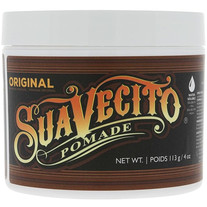Suavecito Pomade Original Hold 4 oz, 3 Pack - Medium Hold Hair Pomade For Men - Medium Shine Water Based Wax Like Flake Free Hair Gel - Easy To Wash Out - All Day Hold For All Hairstyles
