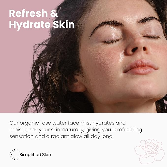 Rose Water Spray for Face & Hair 8 Oz (Refill) + Glycolic Acid Face Wash