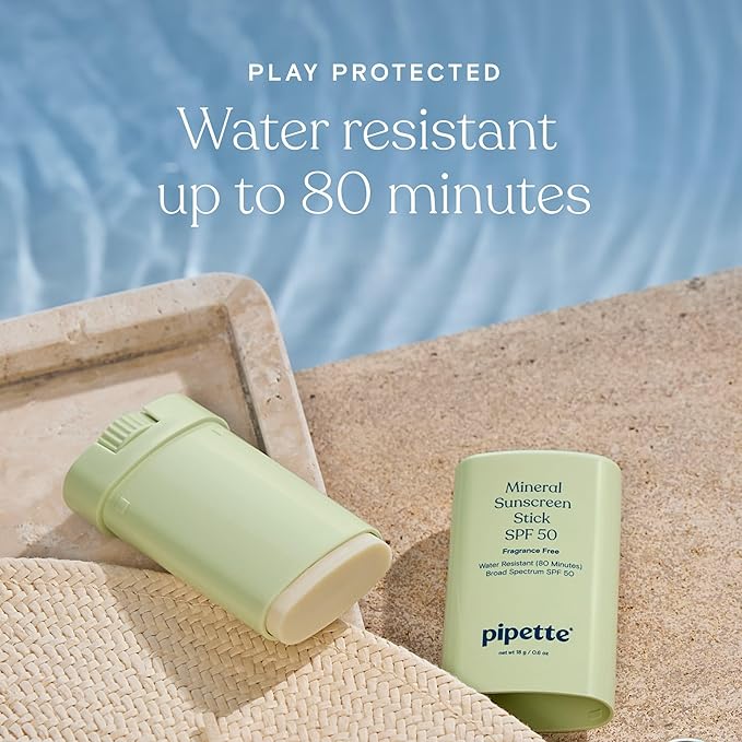 Pipette 100% Mineral Sunscreen Lotion + Stick Duo, Clean, Broad Spectrum with Non-Nano Zinc Oxide, UVB/UVA Sun Protection for Kids & Sensitive Skin, Hypoallergenic, Non-Toxic
