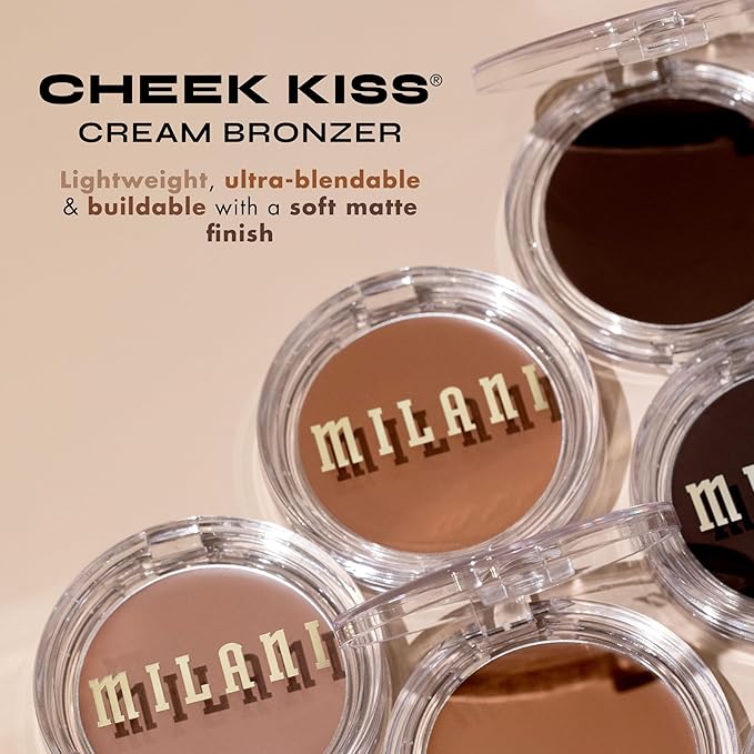 Milani Cheek Kiss Cream Bronzer, 130 - Spicy Season, Vegan & Cruelty-Free, Made in Korea, Lightweight Glow, Soft Matte Finish
