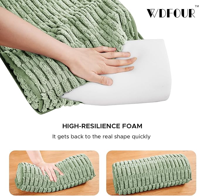 WdFour Headrest Pillow,Memory Pillow,Neck Pillow,Support Cushions for Back or Foot for Sofas, Recliners, Office Chairs, Massage Chairs.(Green, 13" Wx2.7 D)