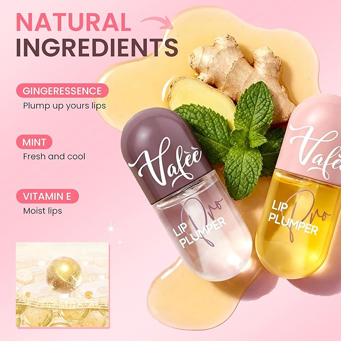 Lip Plumper by Vafee, Natural Lip Plumper and Lip Care Serum, Lip Enhancer for Fuller, Lip Mask, Beautiful Fuller, Hydrating & Reduce Fine Lines (A-02#PLUS Yellow) (A-02#PLUS Yellow)