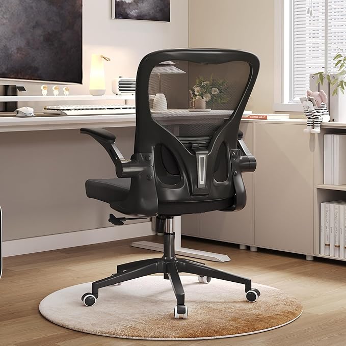 Ergonomic Office Chair Desk Chair - Mesh Computer Chair with 360° Swivel Wheels, Adjustable 90-130° Recline & Lumbar Support for Home Office, Supports up to 300lbs (07Black)